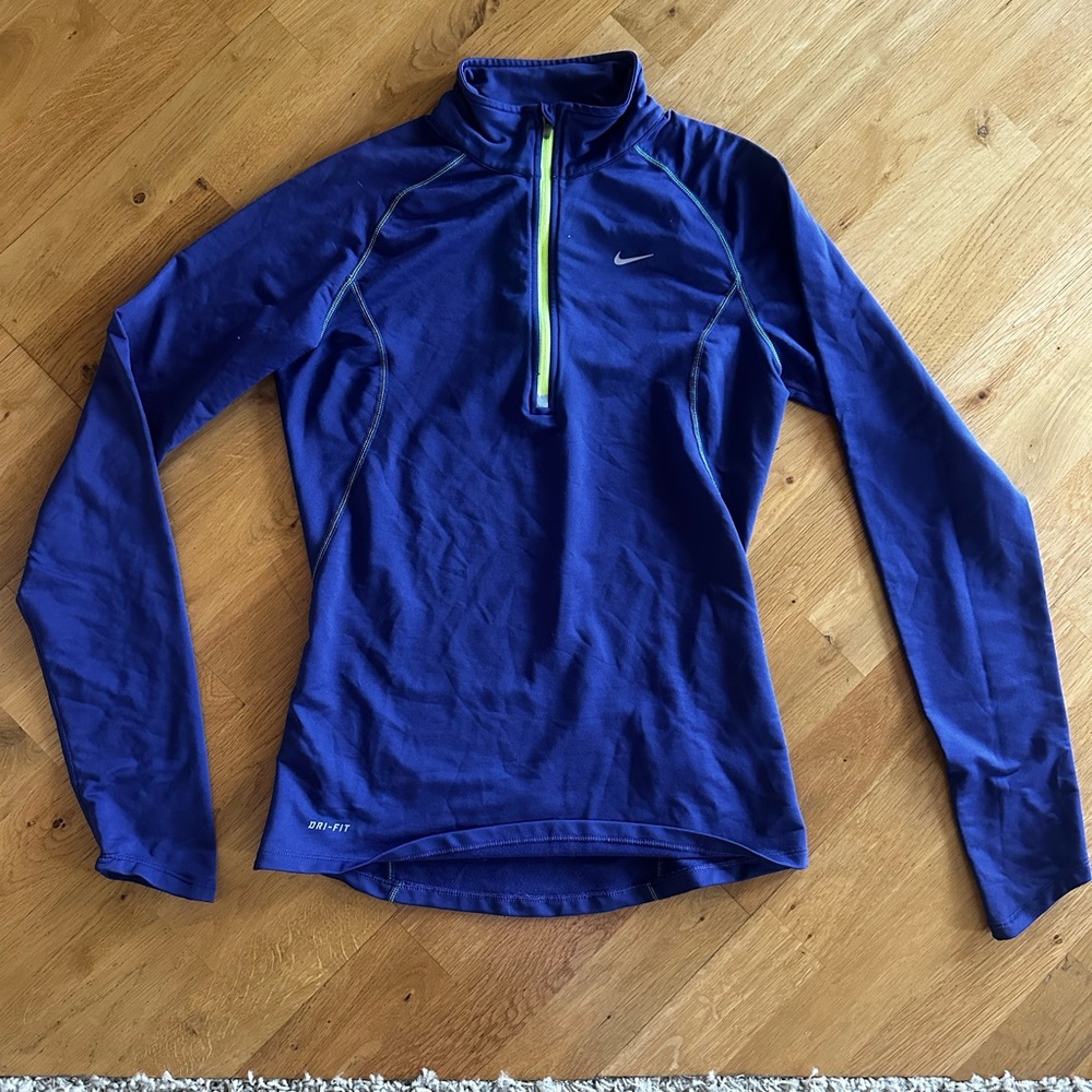 Nike Dri-FIT Purple and Lime Running Top
